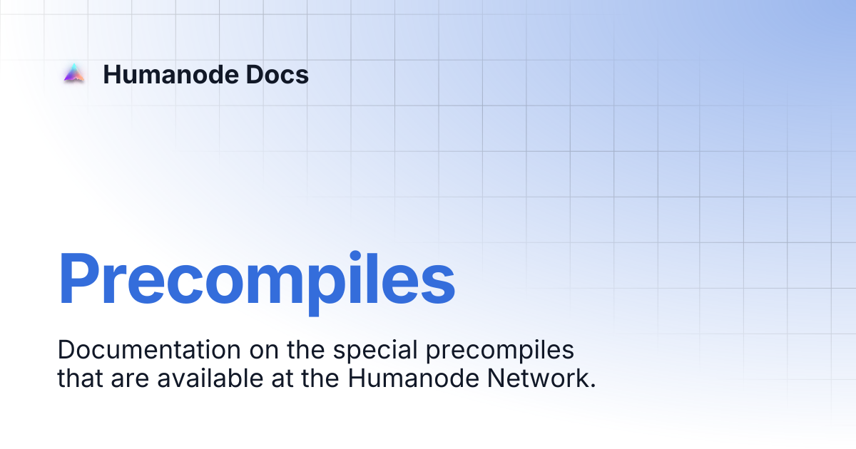Precompiles | Humanode Docs