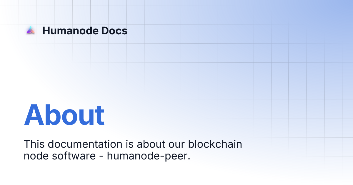 About humanode docs