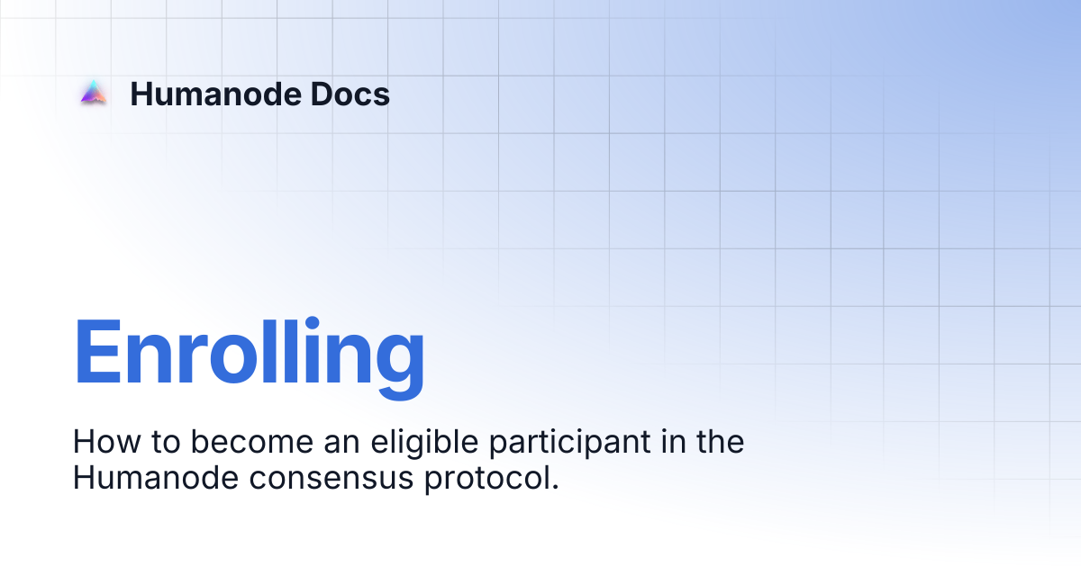 Enrolling | Humanode Docs